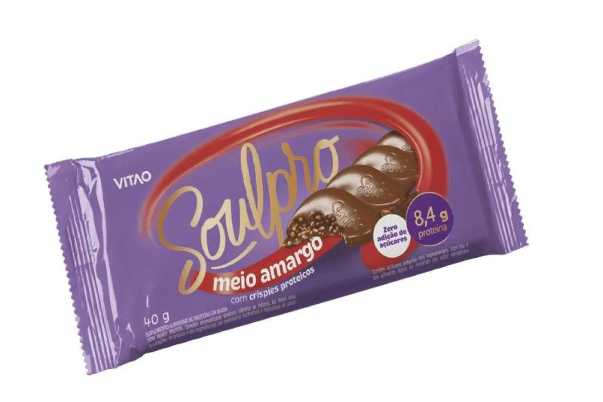 CHOCOLATE PROTEICO MEIO AMARGO VITAO ZERO 40G