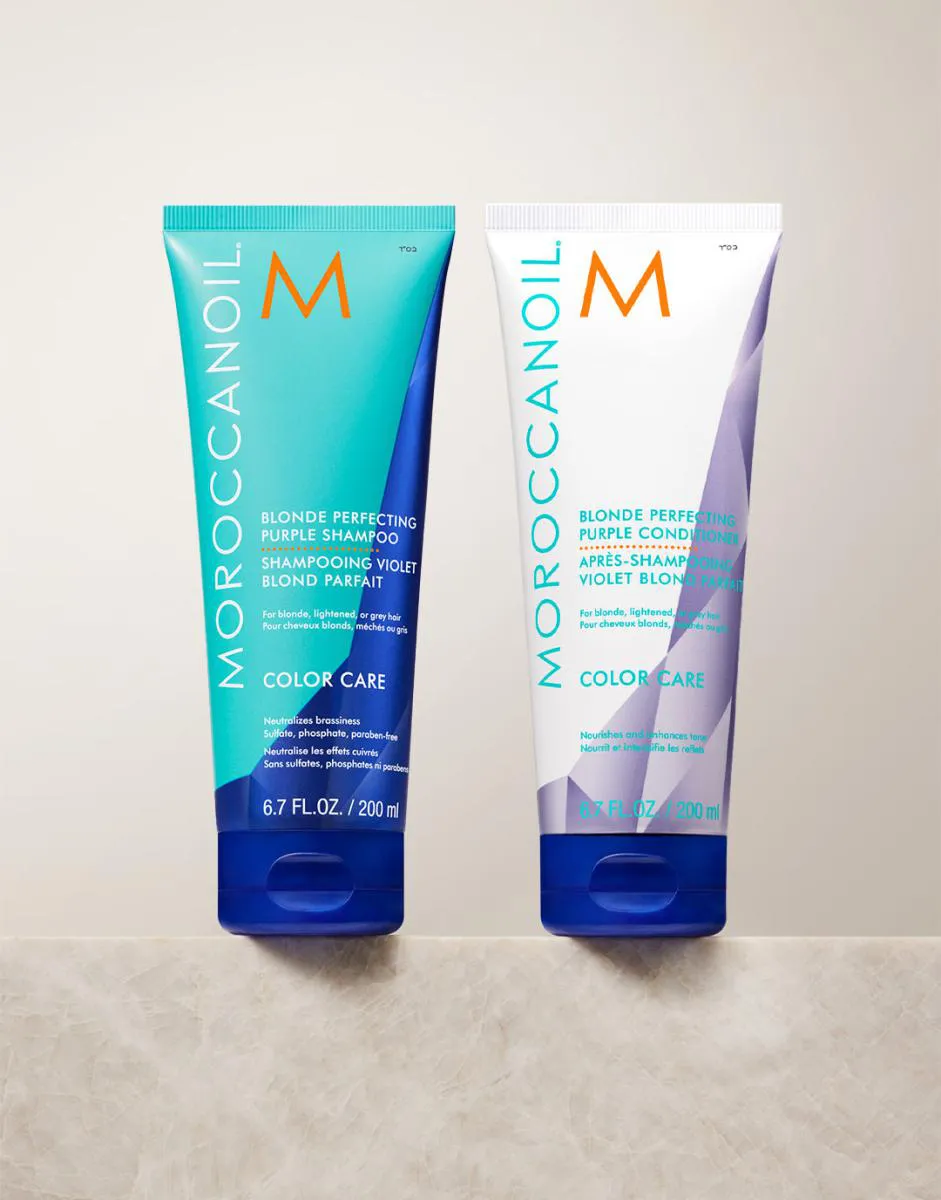 KIT MOROCCANOIL COLOR CARE BLONDE PERFECTING - SHAMPOO 200ML + CONDICIONADOR 200ML