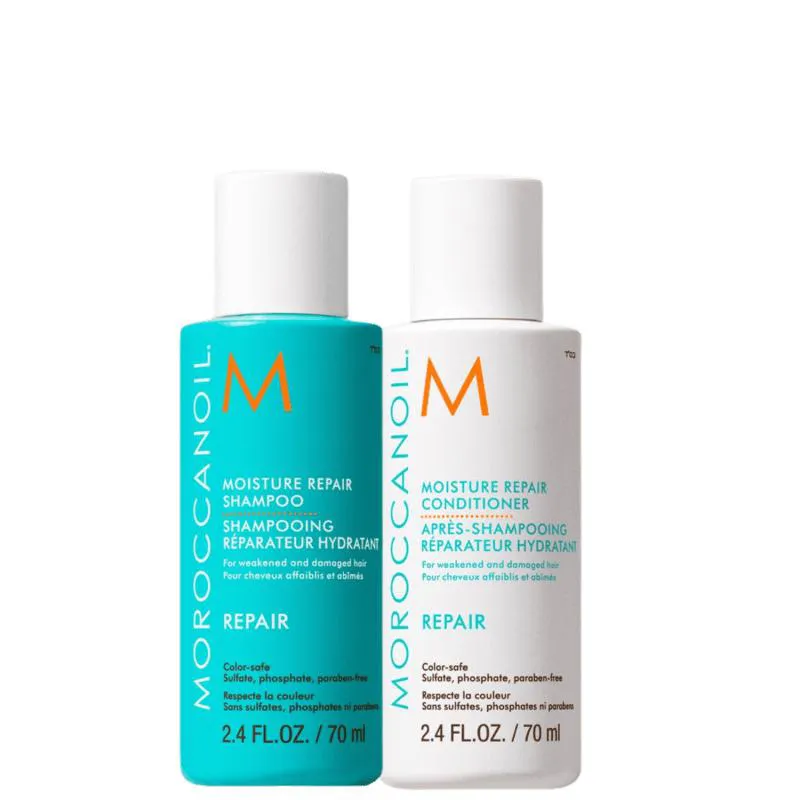 KIT MOROCCANOIL TRAVEL SIZE REPAIR - SHAMPOO 70ML + CONDICIONADOR 70ML