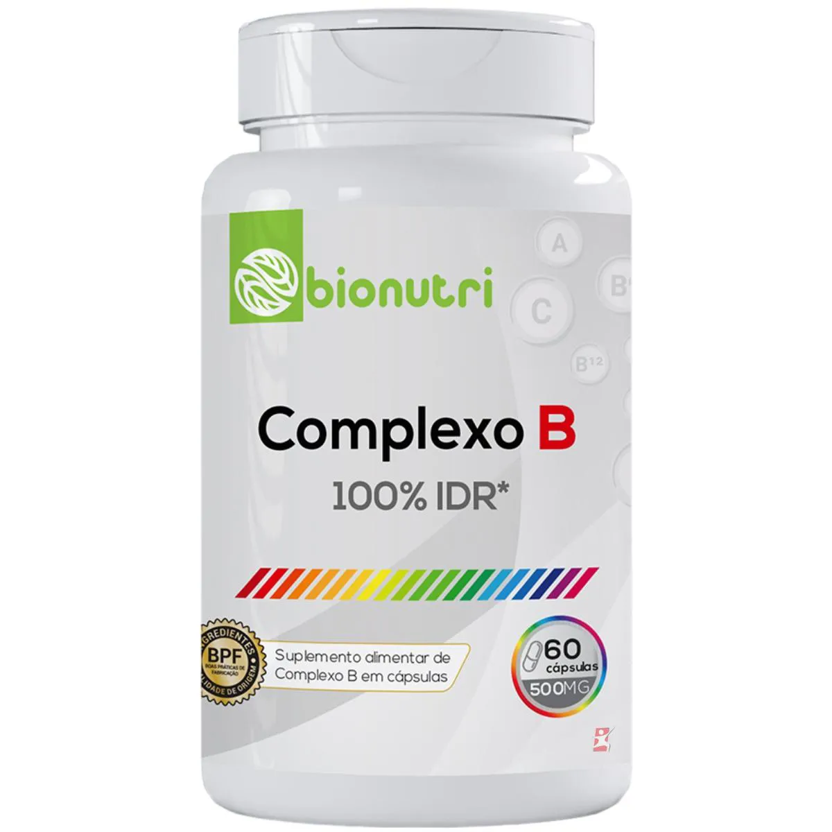 COMPLEXO B 8 VITAMINAS 1 CÁPSULA AO DIA 60 CÁPSULAS - BIONUTRI