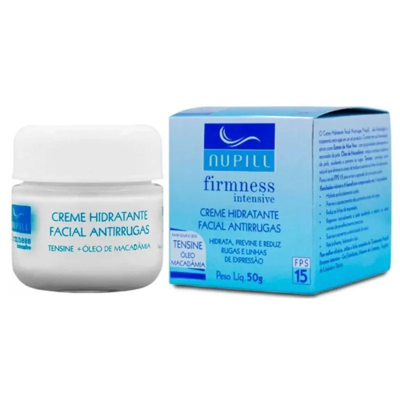 CREME HIDRATANTE FACIAL ANTIRRUGAS FIRMNESS INTENSIVE FPS 15 50G - NUPILL