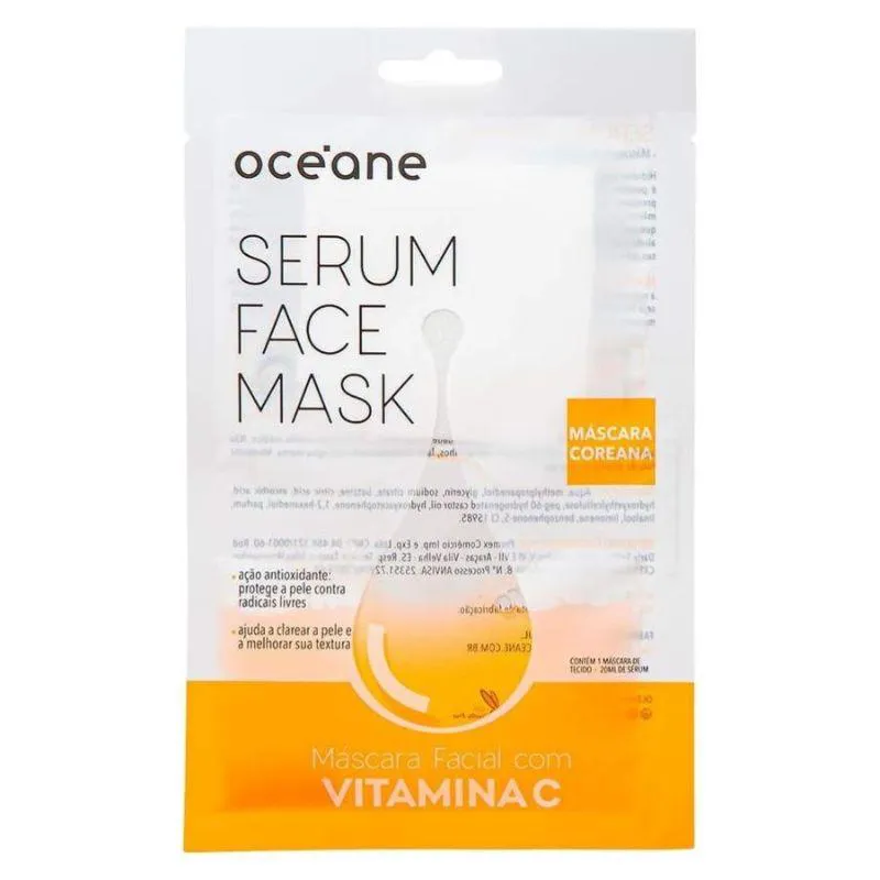 MáSCARA FACIAL VITAMINA C - SERUM FACE MASK 20ML - OCéANE
