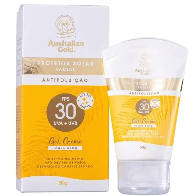 PROTETOR SOLAR FACIAL ANTIPOLUIçãO FPS 30 50G - AUSTRALIAN GOLD
