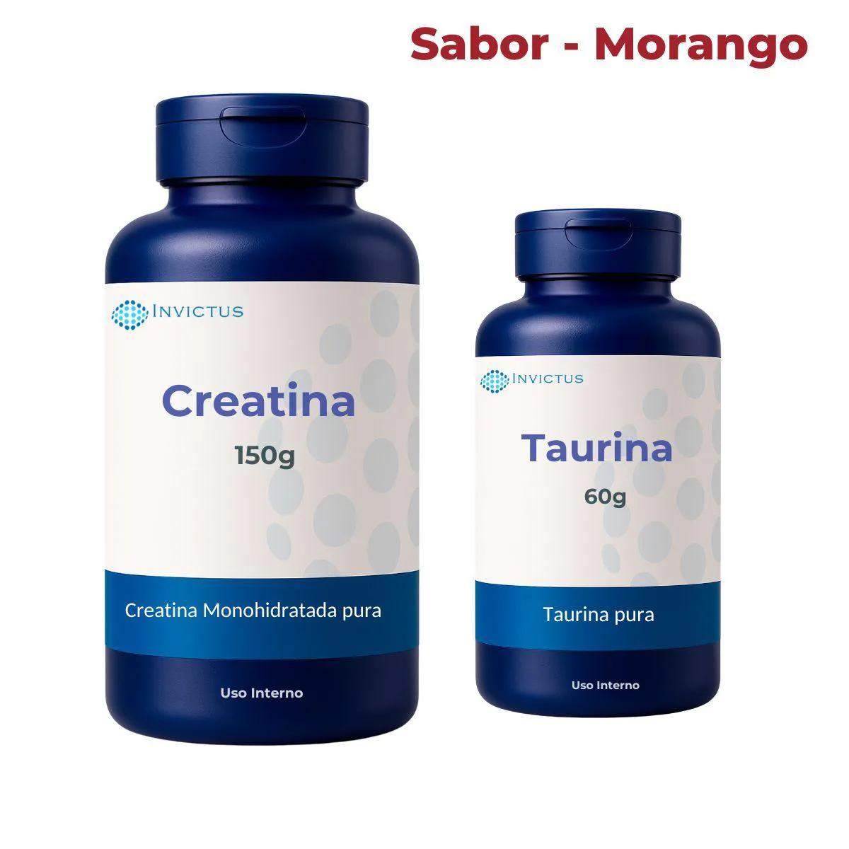 CREATINA 150G+TAURINA 60G - DESEMPENHO E ENERGIA Morango