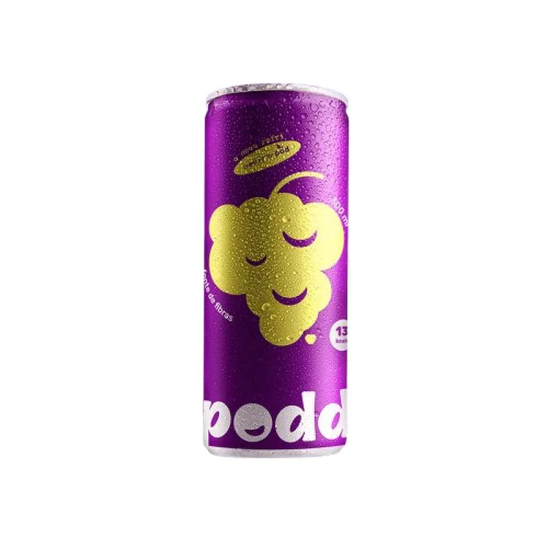 KIT 12 REFRIGERANTES PODDI UVA CREAM 300ML