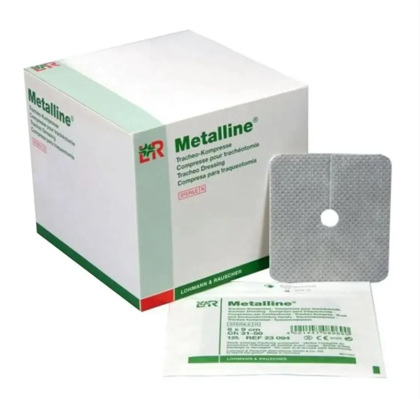 METALLINE CURATIVO DE ESPUMA ABSORVENTE ESTéRIL PARA TRAQUEOSTOMIA 8X9CM (UNIDADE) - LOHMANN &AMP; RAUSCHER
