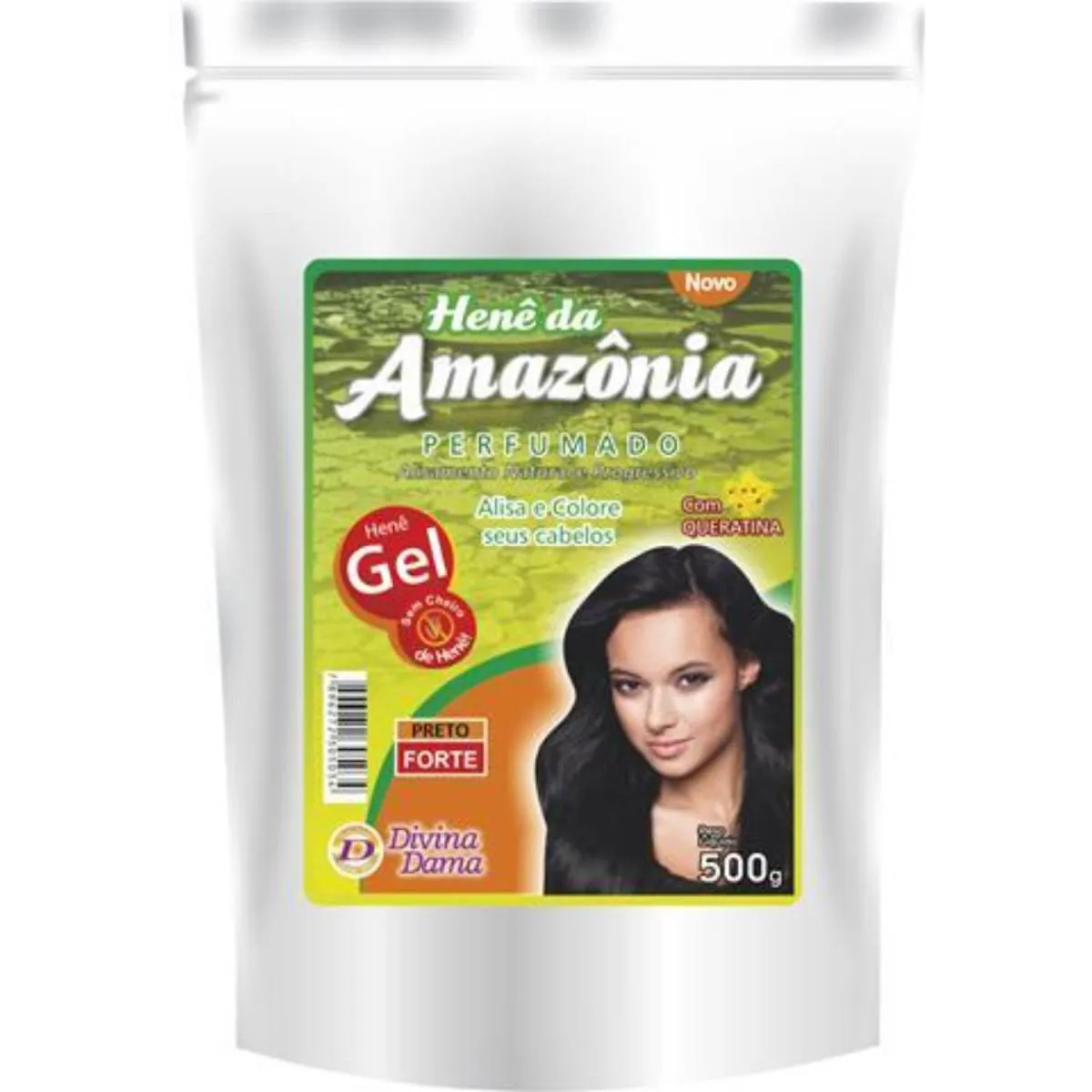 DIVINA DAMA AMAZÔNIA GEL POUCHE PRETO FORTE 500GR