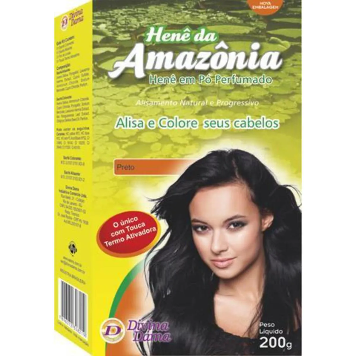 DIVINA DAMA HENÊ AMAZÔNIA PÓ PRETO 200GR