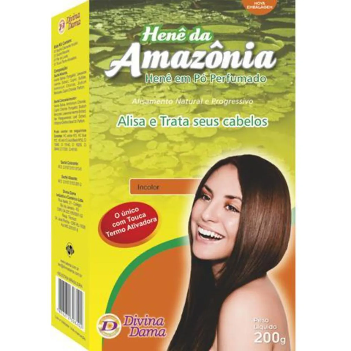 DIVINA DAMA HENÊ DA AMAZÔNIA PÓ INCOLOR 200GR