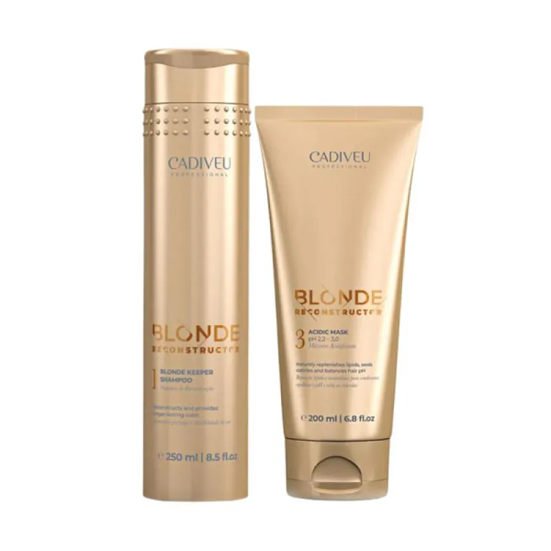CADIVEU BLONDE RECONSTRUCTOR SHAMPOO + MASC ACIDIFICANTE