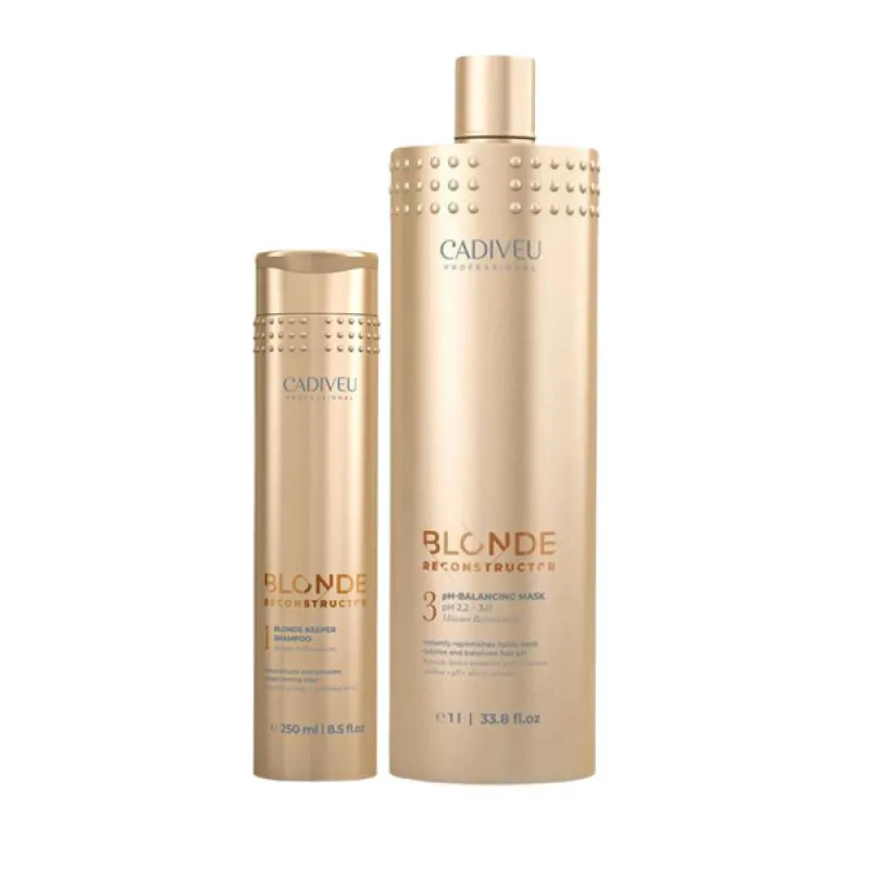 CADIVEU BLONDE RECONSTRUCTOR SHAMPOO + MASC BALANCEADORA