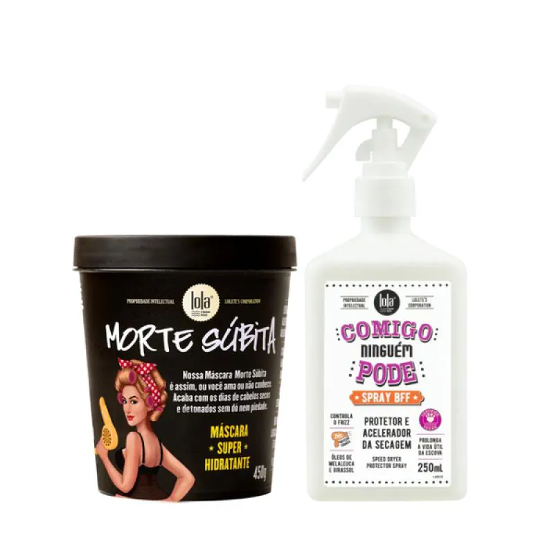KIT LOLA MORTE SUBITA MASC 450ML + COMIGO NINGUéM PODE SPRAY 250ML