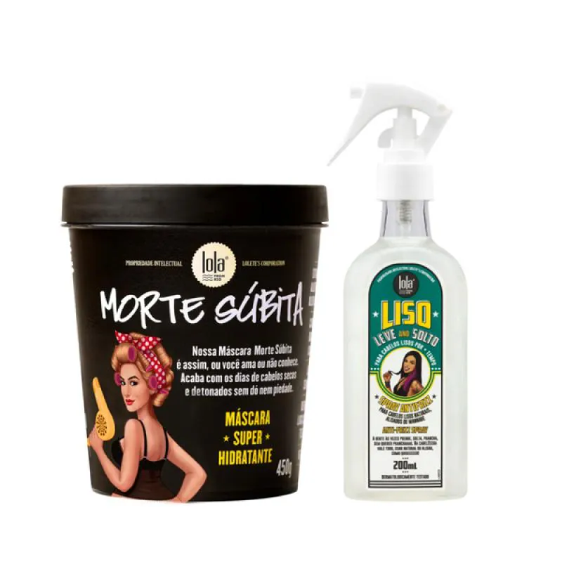 KIT LOLA MORTE SUBITA MASC 450ML + LISO LEVE E SOLTO SPRAY 200ML