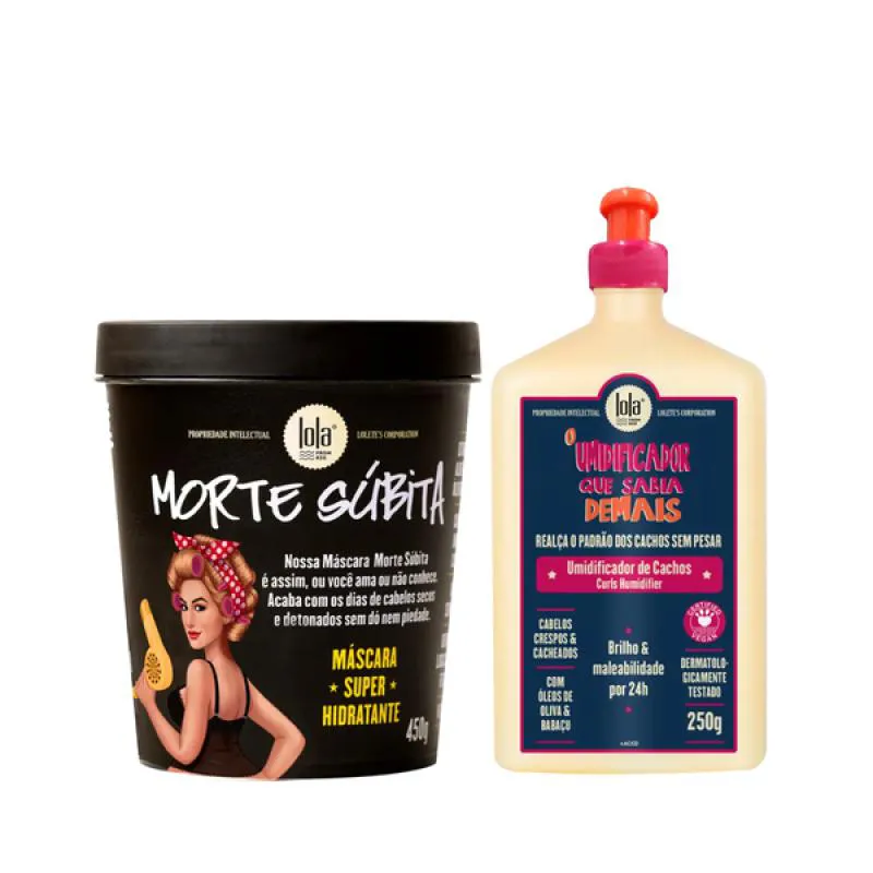 KIT LOLA MORTE SUBITA MASC 450ML + O UMIDIFICADOR QUE SABIA DEMAIS 250ML