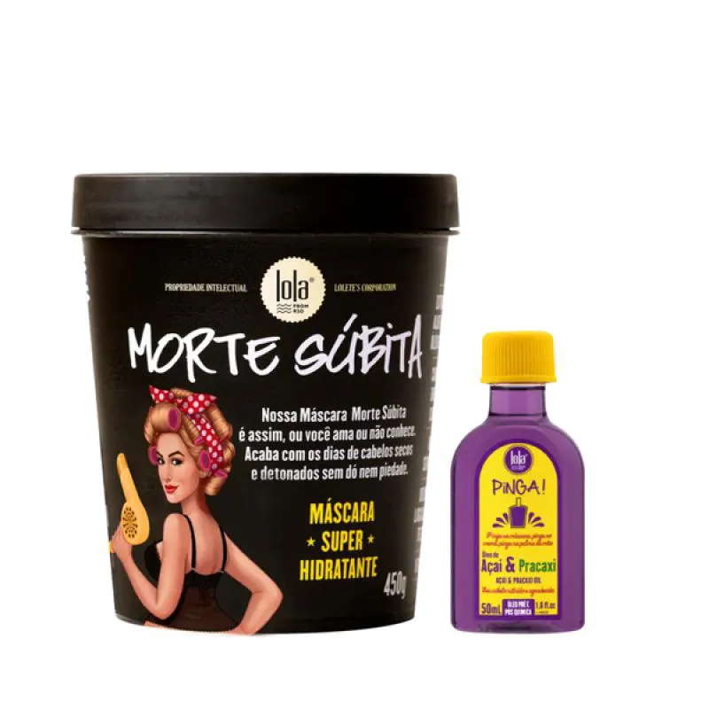 KIT LOLA MORTE SUBITA MASC 450ML + PINGA! ÓLEO AçAí E PRACAXI 50ML
