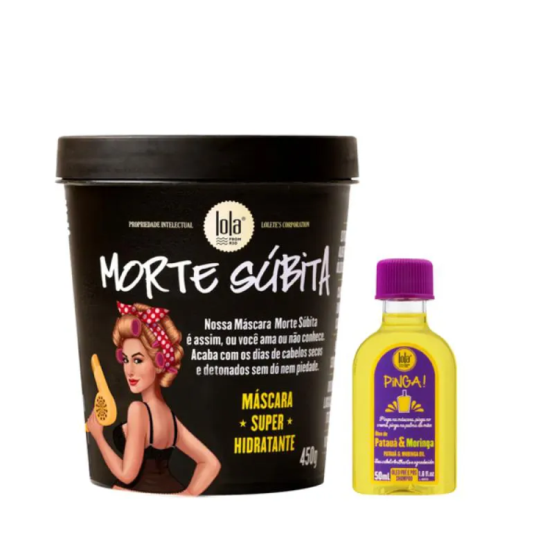 KIT LOLA MORTE SUBITA MASC 450ML + PINGA! ÓLEO PATAúA E MORINGA 50ML