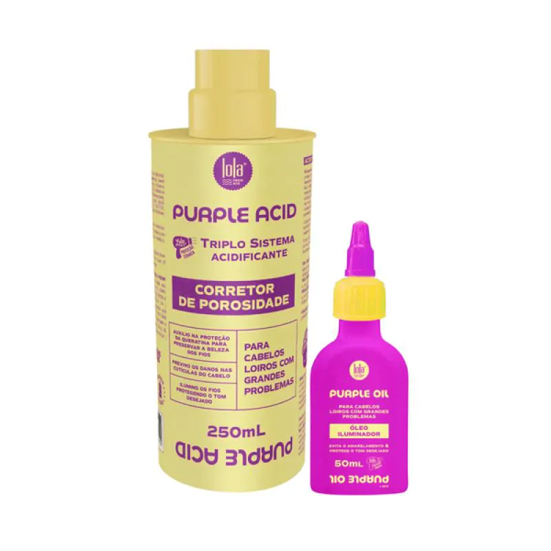 KIT LOLA PURPLE ACIDIFICANTE 250ML + ÓLEO 50ML