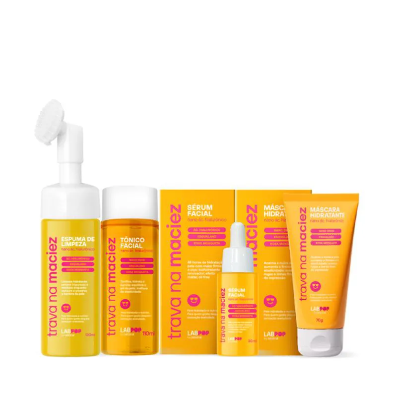LABOTRAT LABPOP TRAVA NA MACIEZ ESPUMA + TôNICO + SéRUM + MASCARA