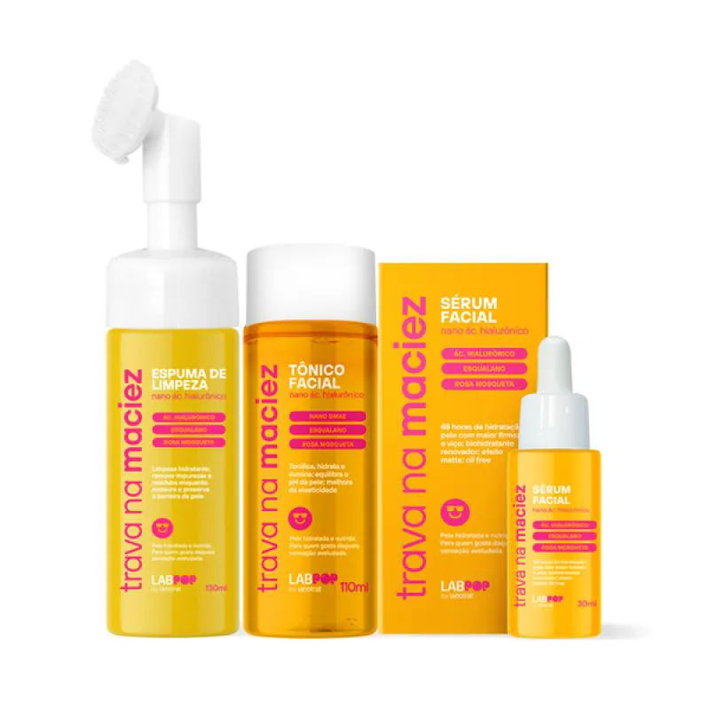 LABOTRAT LABPOP TRAVA NA MACIEZ ESPUMA DE LIMPEZA + TôNICO + SéRUM