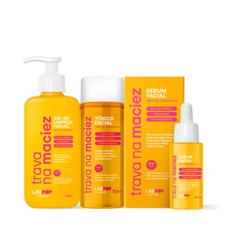 LABOTRAT LABPOP TRAVA NA MACIEZ GEL DE LIMPEZA + TôNICO + SéRUM