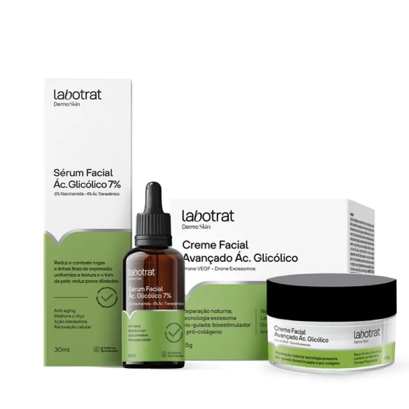 LABOTRAT ROTINA ÁCIDO GLICóLICO SéRUM + CREME PRó-COLáGENO