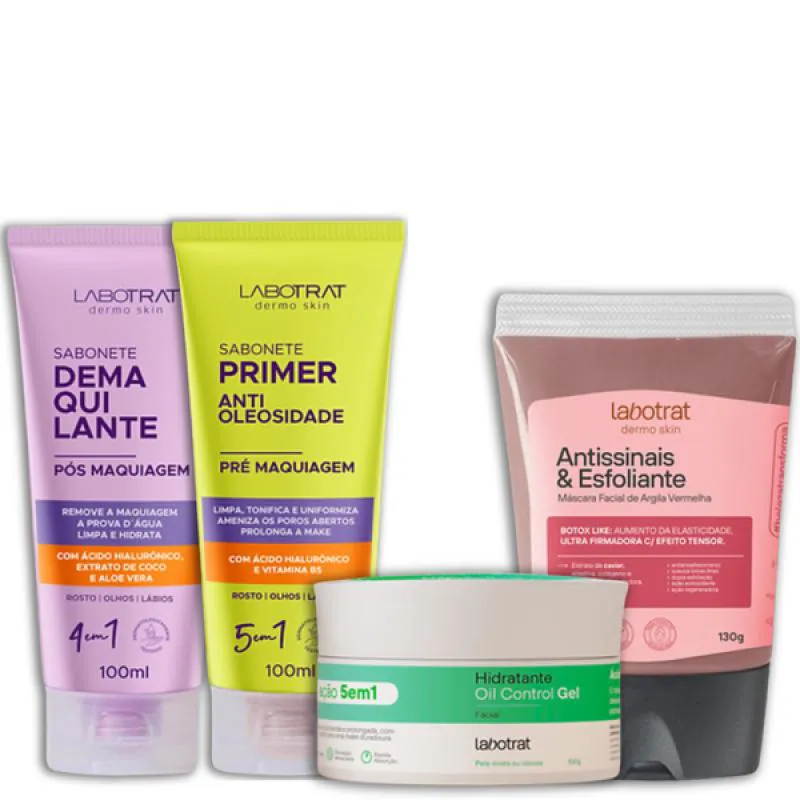 LABOTRAT SAB PRé E PóS MAKE + HIDRA GEL + ARGILA VERMELHA