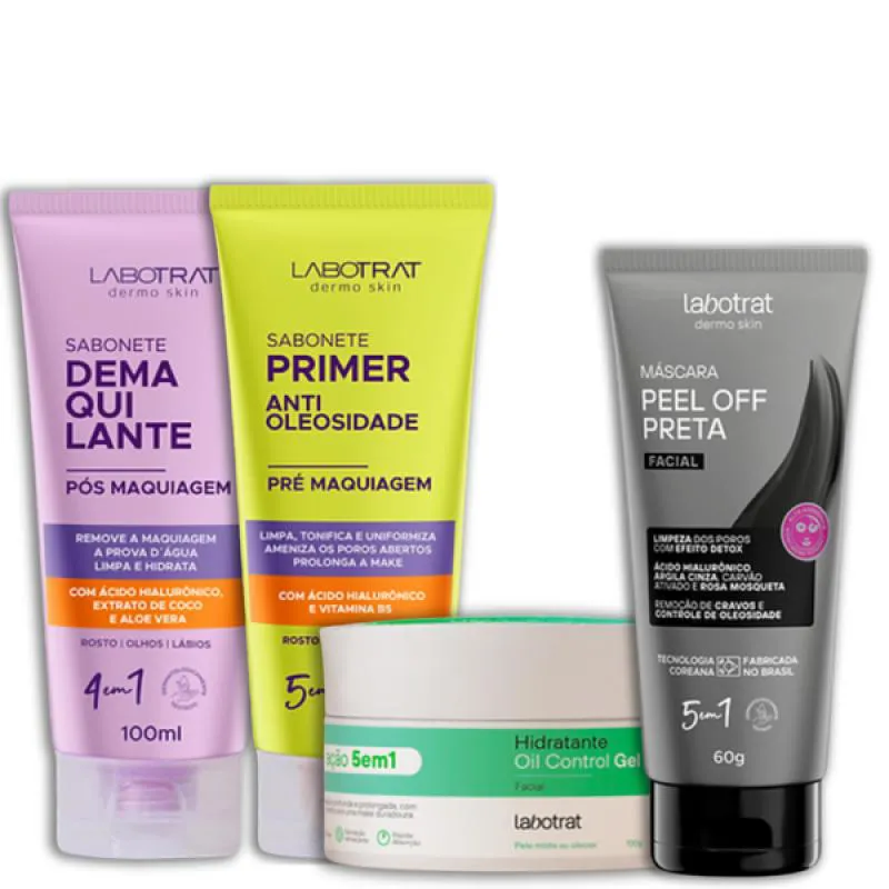 LABOTRAT SAB PRé E PóS MAKE + HIDRA GEL + MASC PELLOFF PRETA
