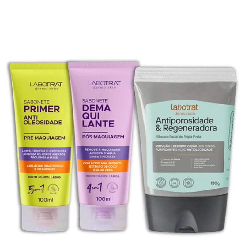 LABOTRAT SAB PRé MAKE + SAB PóS MAKE + MASC ARGILA PRETA