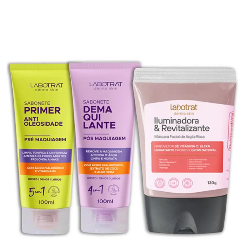 LABOTRAT SAB PRé MAKE + SAB PóS MAKE + MASC ARGILA ROSA