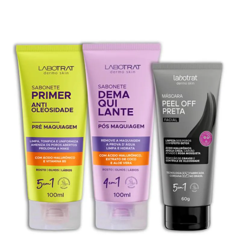 LABOTRAT SAB PRé MAKE + SAB PóS MAKE + MASC PELL OFF PRETA