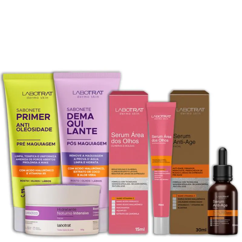 LABOTRAT SAB PRé/PóSMAKE + HIDRA NOT + SéRUM ANTIAGE E OLHOS