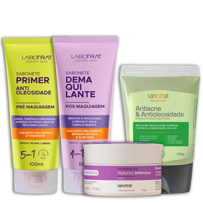 LABOTRAT SAB PRéMAKE+SAB PóSMAKE+HIDRA NOTURNO+ARGILA VERDE