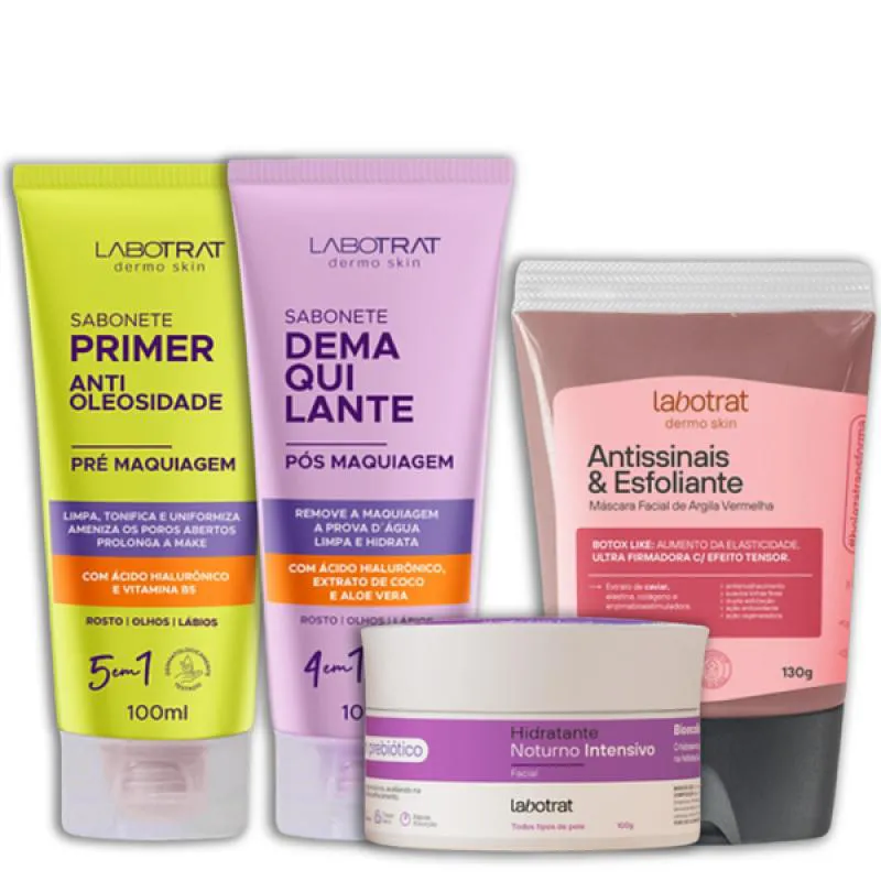 LABOTRAT SAB PRéMAKE+SAB PóSMAKE+HIDRA NOTURNO+ARGILA VERMELHA