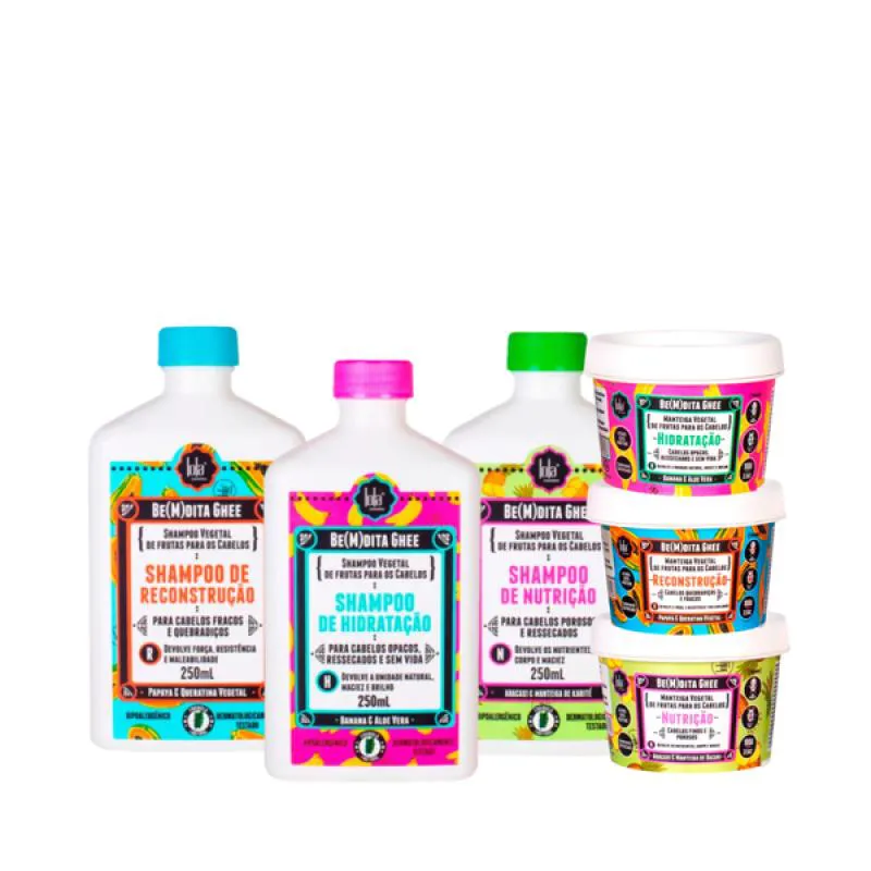 KIT LOLA CRONOGRAMA BEMDITA GHEE 3X SH + 3X MASC 100ML
