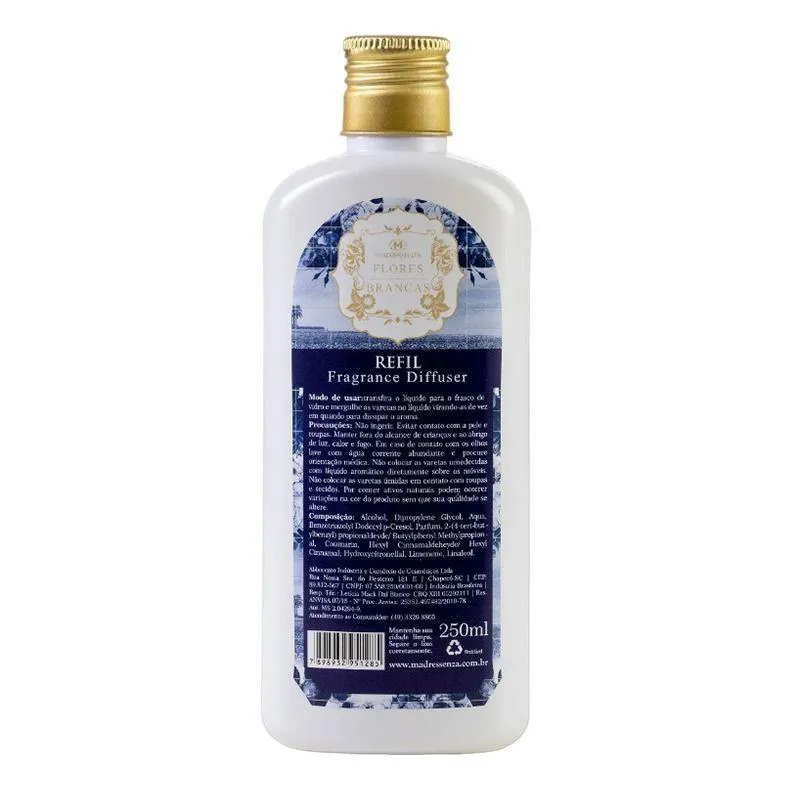REFIL DIFUSOR DE AMBIENTE FLORES BRANCAS MADRESSENZA 250ML