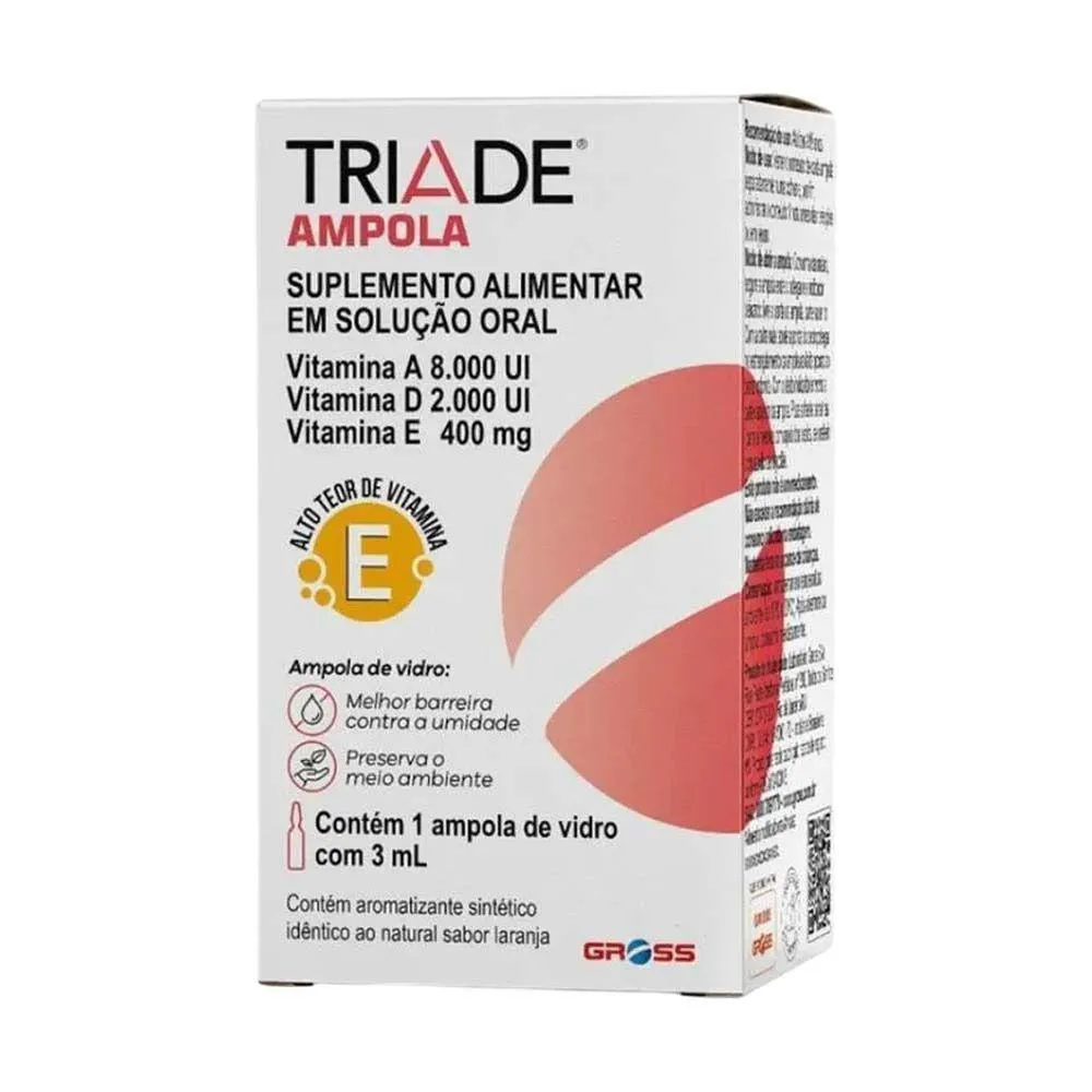 SUPLEMENTO ALIMENTAR TRIADE AMPOLA SOLUçãO ORAL 3ML