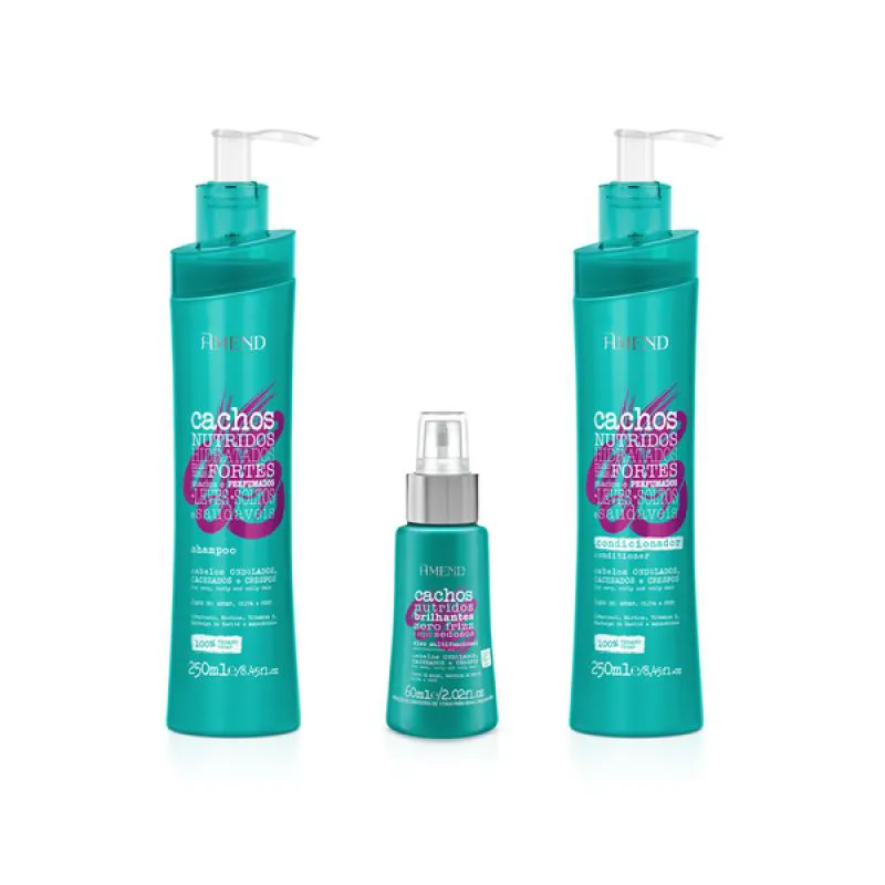 AMEND CACHOS SH 250ML + COND 250ML + ÓLEO MULTIFUNCIONAL 60ML