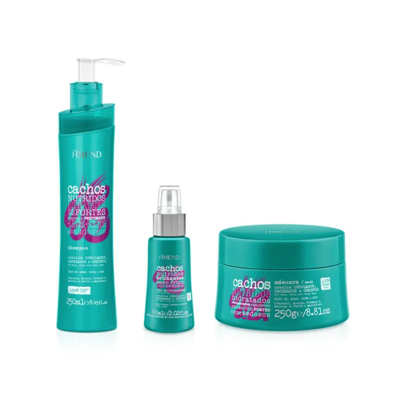 AMEND CACHOS SH 250ML + MASC 250ML + ÓLEO MULTIFUNCIONAL 60ML