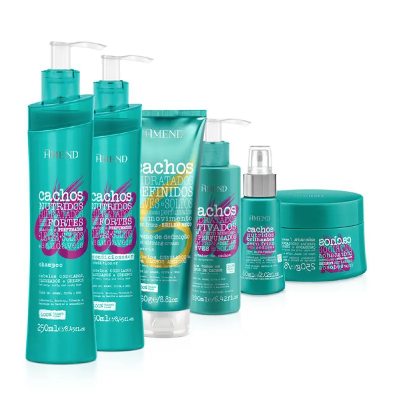 AMEND CACHOS SH + COND + MASC + ATIVADOR DE CACHOS + LEAVE-IN ONDULADO + ÓLEO MULTIFUNCIONAL 60ML