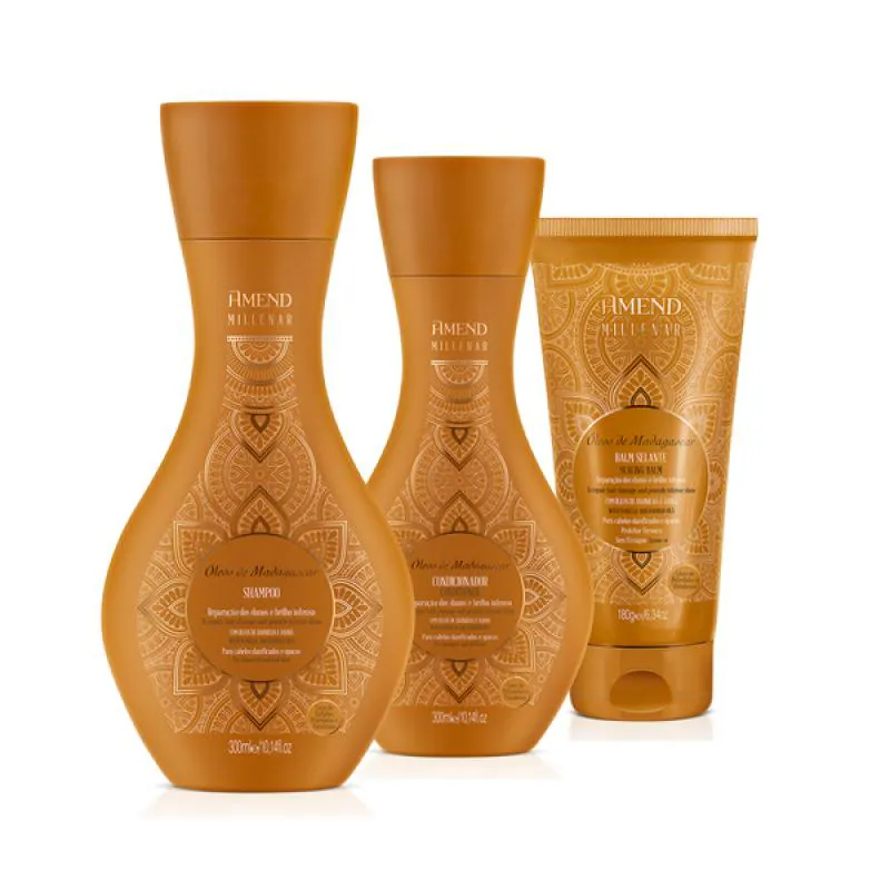 AMEND MILLENAR ÓLEOS DE MADAGASCAR SH 300ML + COND 300ML + BALM SELANTE 180ML