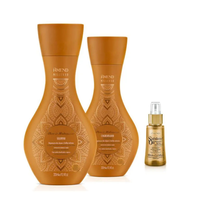 AMEND MILLENAR ÓLEOS DE MADAGASCAR SH 300ML + COND 300ML + SUBLIME OIL 60ML