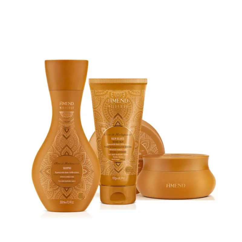 AMEND MILLENAR ÓLEOS DE MADAGASCAR SH 300ML + MASC 300ML + BALM SELANTE 180ML