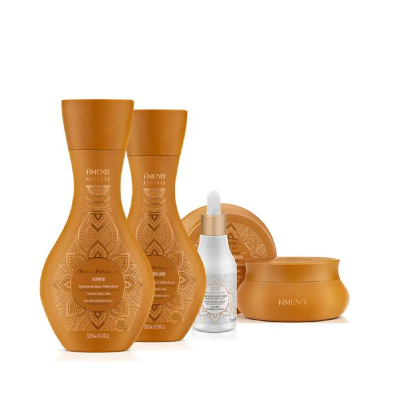 AMEND MILLENAR ÓLEOS DE MADAGASCAR SH 300ML + COND 300ML + MASC 300ML + ÓLEO ELIXIR NUTRITIVO 75ML