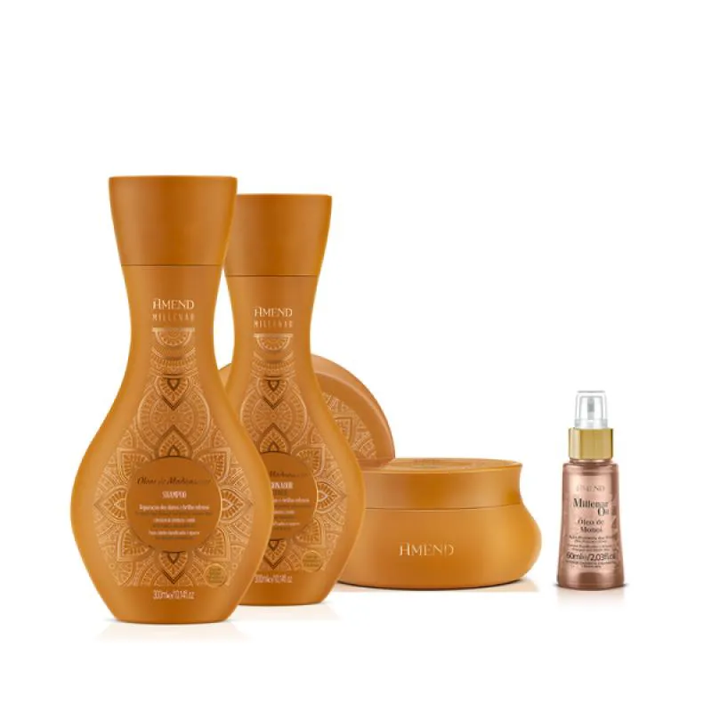 AMEND MILLENAR ÓLEOS DE MADAGASCAR SH 300ML + COND 300ML + MASC 300ML + MILLENAR OIL MONóI 60ML