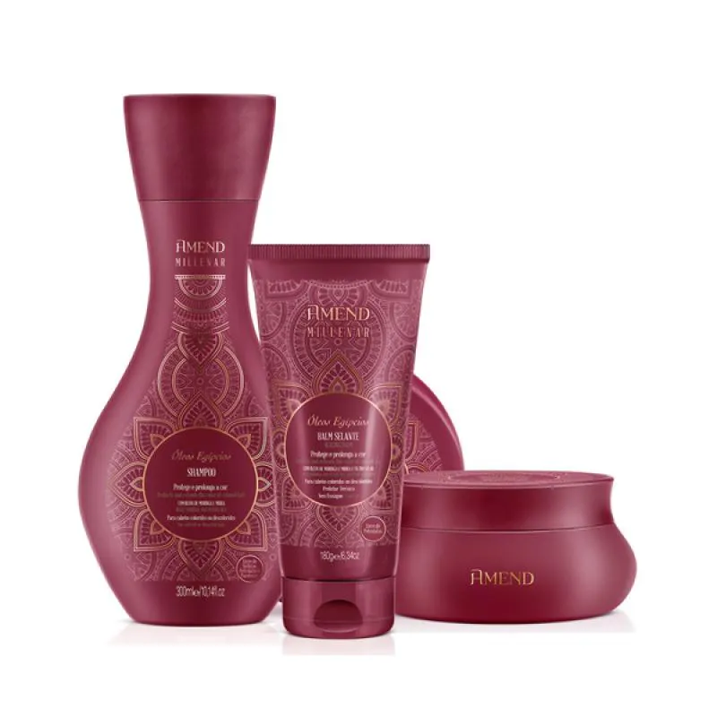 AMEND MILLENAR ÓLEOS EGíPCIOS SH 300ML + MASC 300ML + BALM SELANTE 180ML