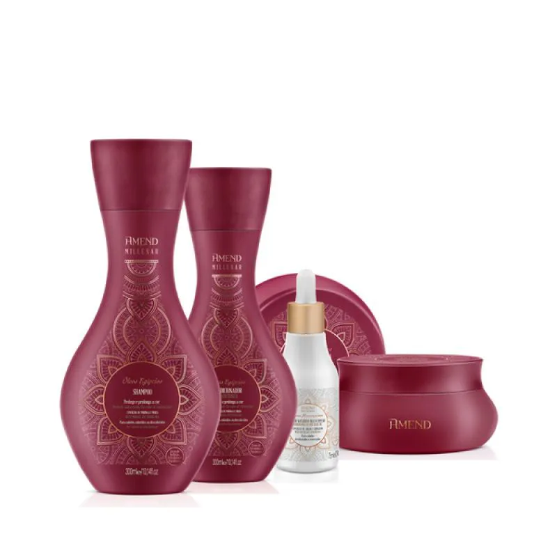 AMEND MILLENAR ÓLEOS EGíPCIOS SH 300ML + COND 300ML + MASC 300ML + ÓLEO ELIXIR NUTRITIVO 75ML