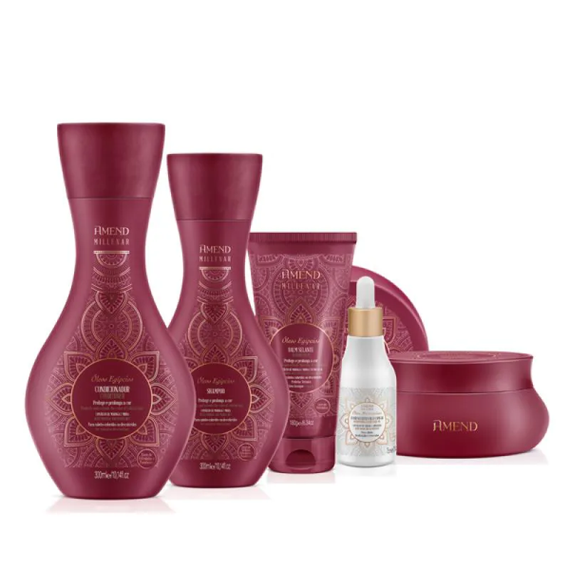 AMEND MILLENAR ÓLEOS EGíPCIOS SH 250ML + COND 250ML + MASC 300ML + BALM SELANTE 180ML + ÓLEO ELIXIR NUTRITIVO 75ML