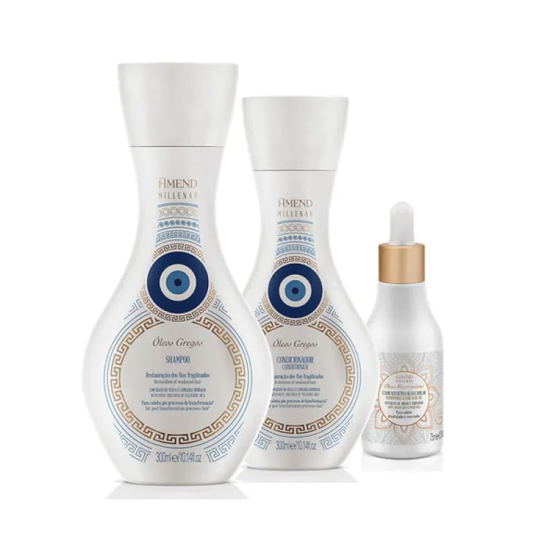 AMEND MILLENAR ÓLEOS GREGOS SH 300ML + COND 300ML + ÓLEO ELIXIR NUTRITIVO 75ML