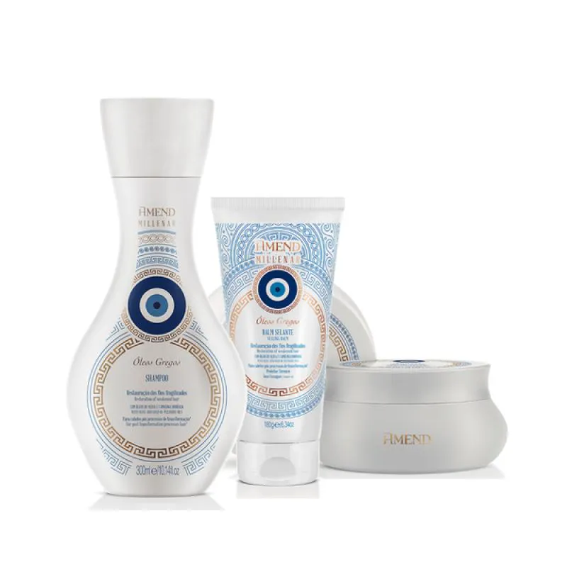 AMEND MILLENAR ÓLEOS GREGOS SH 300ML + MASC 300ML + BALM SELANTE 180ML