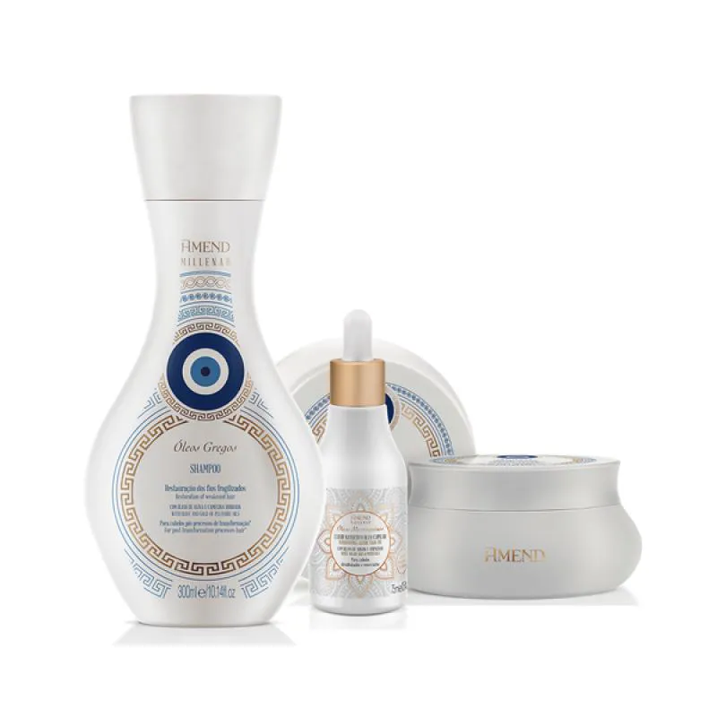 AMEND MILLENAR ÓLEOS GREGOS SH 300ML + MASC 300ML + ÓLEO ELIXIR NUTRITIVO 75ML